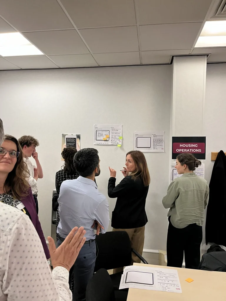 Participants at the workshop working on the housing operations theme