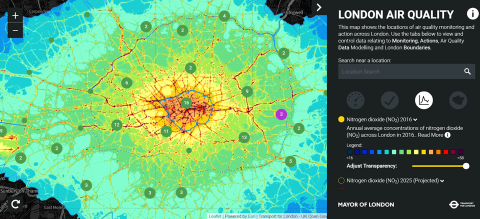 London Air Quality Map