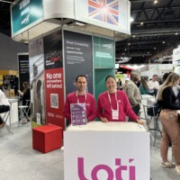 A photo of Eddie & Polly from the LOTI team at the LOTI stand