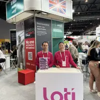 LOTI team (Eddie & Polly) at the LOTI stand in the UK pavilion A photo of Eddie & Polly from the LOTI team at the LOTI stand