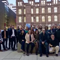 Group photo of the LOTI delegation with the CGCC network in the innovation district