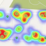 A heat map showing fly tipping hotpots
